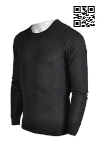 FA316訂購男士修身T恤   製作時尚長袖T恤  設計純色男士T恤  T恤制服店